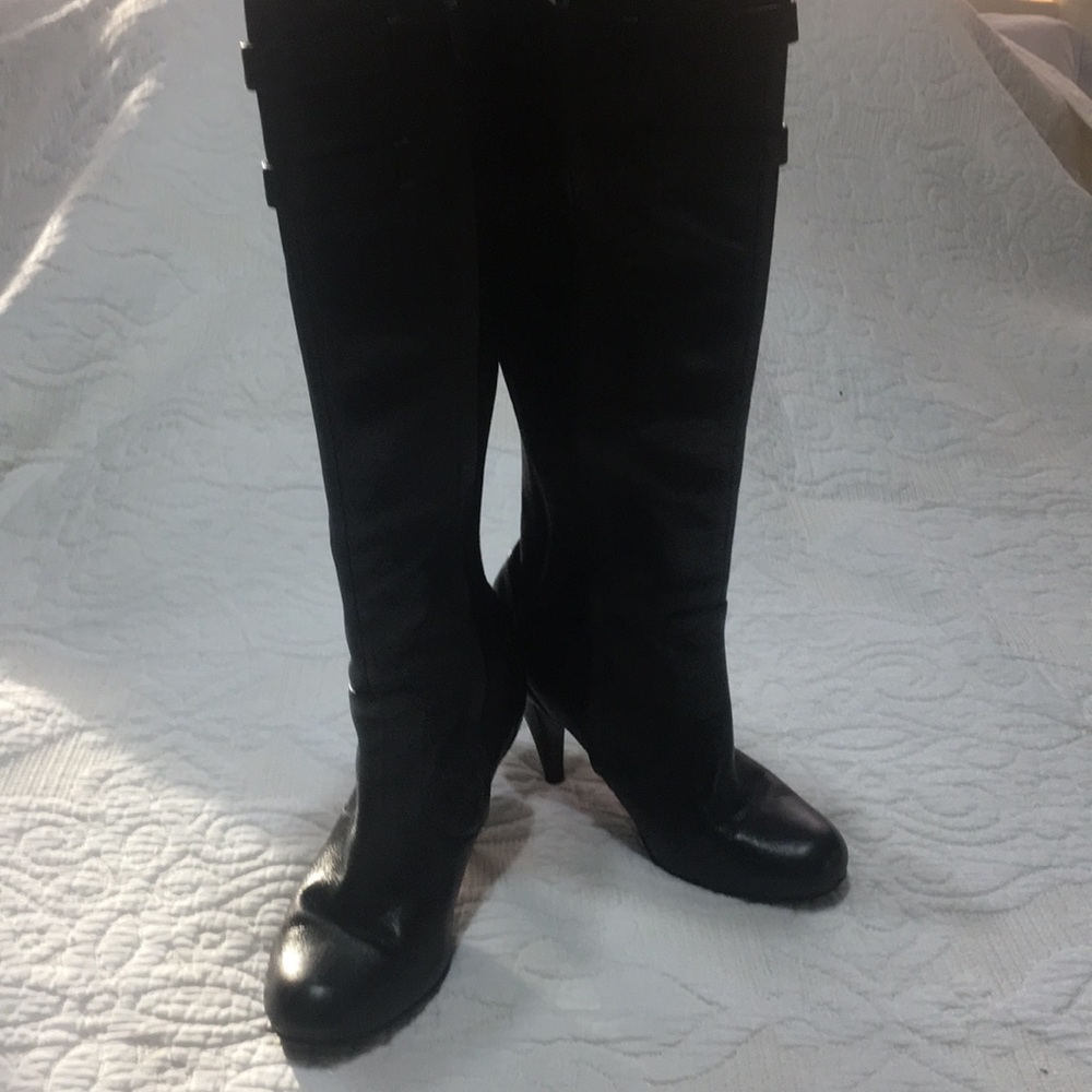 Buttery Black Leather Cole Haan Nike Air Boots